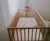 Organic Bamboo Cot Sheet - Peony Pink