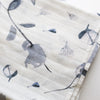 Organic Cotton Swaddle - Blue Eucalyptus Leaves