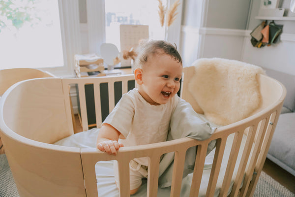 Organic Bamboo Cot Sheet - Sage