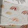 Organic Cotton Swaddle - Rust Rainbow